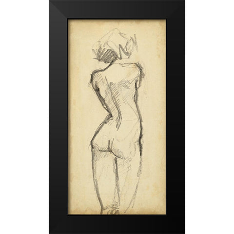 Full Figure Lines I Black Modern Wood Framed Art Print by Parker, Jennifer Paxton