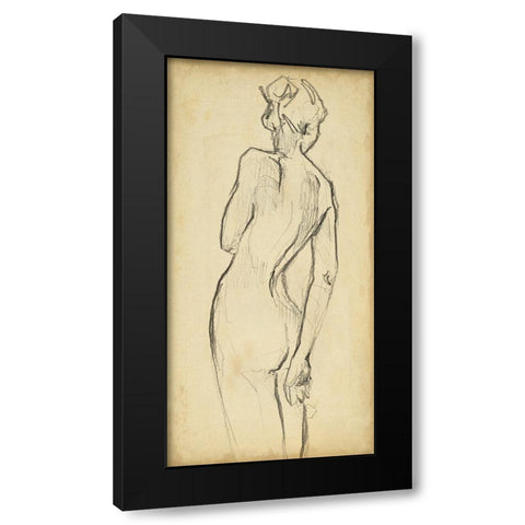 Full Figure Lines II Black Modern Wood Framed Art Print by Parker, Jennifer Paxton