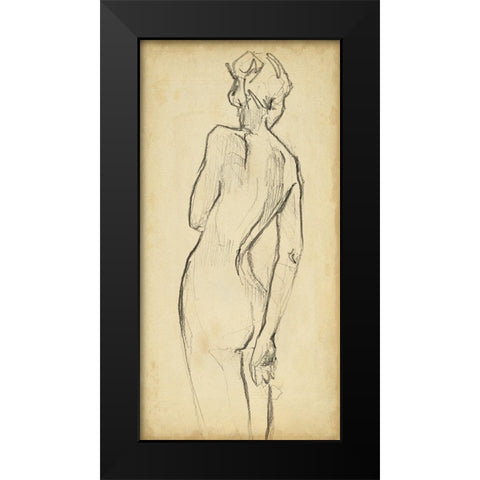 Full Figure Lines II Black Modern Wood Framed Art Print by Parker, Jennifer Paxton