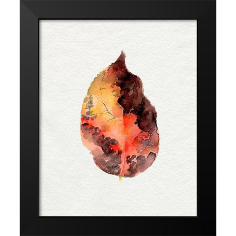 Watercolor Autumn Leaf I Black Modern Wood Framed Art Print by Parker, Jennifer Paxton