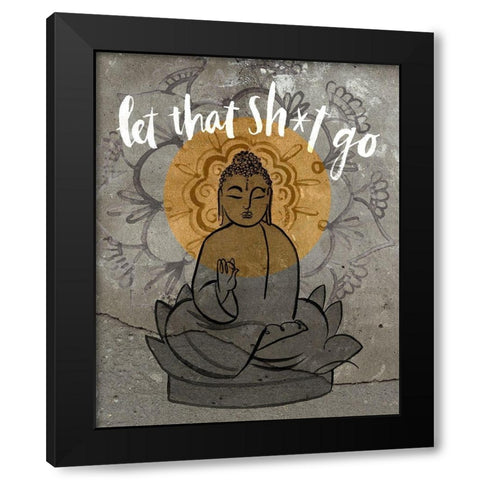 Let It Go I Black Modern Wood Framed Art Print by Parker, Jennifer Paxton