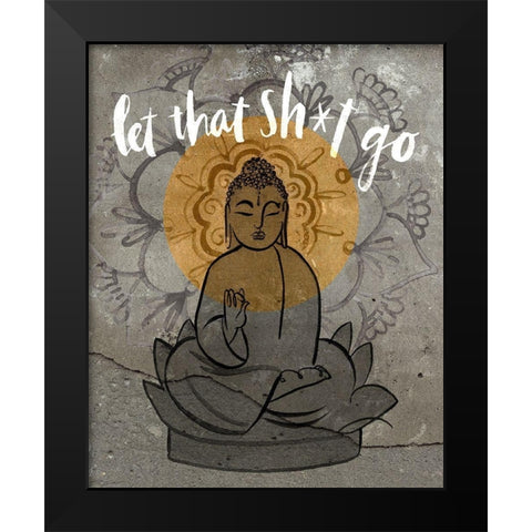 Let It Go I Black Modern Wood Framed Art Print by Parker, Jennifer Paxton