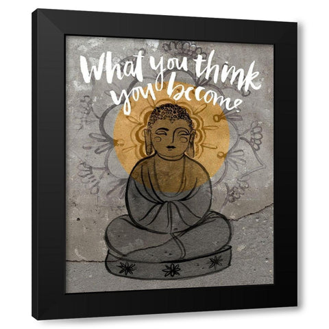 Let It Go II Black Modern Wood Framed Art Print by Parker, Jennifer Paxton