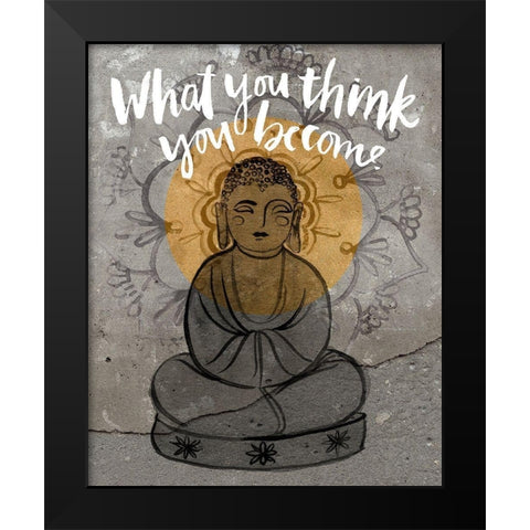 Let It Go II Black Modern Wood Framed Art Print by Parker, Jennifer Paxton