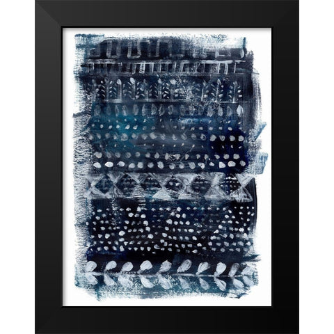 Drybrush Loom II Black Modern Wood Framed Art Print by Parker, Jennifer Paxton