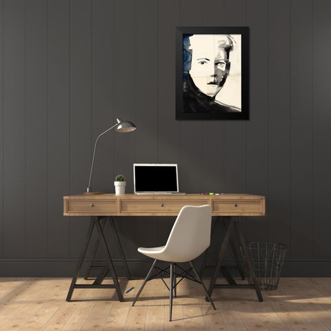 Tildas Gaze III Black Modern Wood Framed Art Print by Parker, Jennifer Paxton