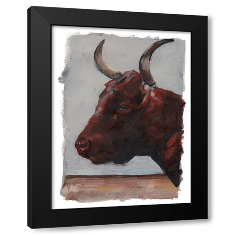 Cattle View I Black Modern Wood Framed Art Print with Double Matting by Parker, Jennifer Paxton