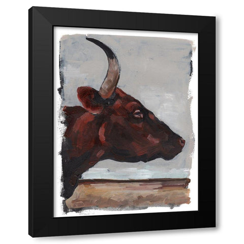 Cattle View II Black Modern Wood Framed Art Print by Parker, Jennifer Paxton