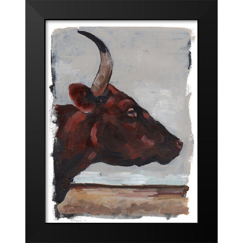 Cattle View II Black Modern Wood Framed Art Print by Parker, Jennifer Paxton
