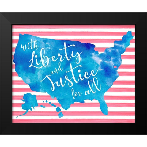 United We Stand I Black Modern Wood Framed Art Print by Parker, Jennifer Paxton