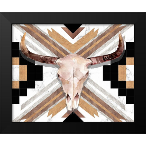 Santa Fe Skulls VI Black Modern Wood Framed Art Print by Parker, Jennifer Paxton