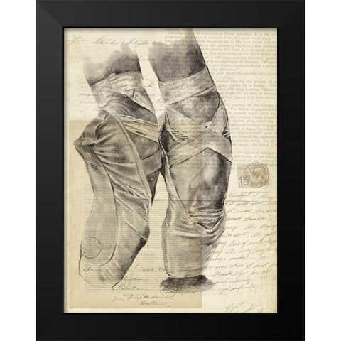 On Pointe II Black Modern Wood Framed Art Print by Parker, Jennifer Paxton