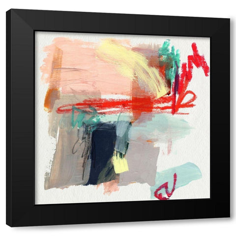 Abstract Metro Maps I Black Modern Wood Framed Art Print by Parker, Jennifer Paxton