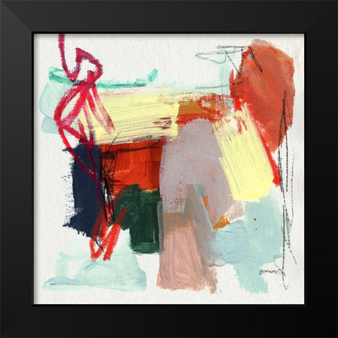 Abstract Metro Maps II Black Modern Wood Framed Art Print by Parker, Jennifer Paxton