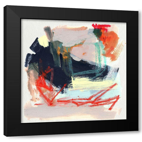 Abstract Metro Maps IV Black Modern Wood Framed Art Print by Parker, Jennifer Paxton