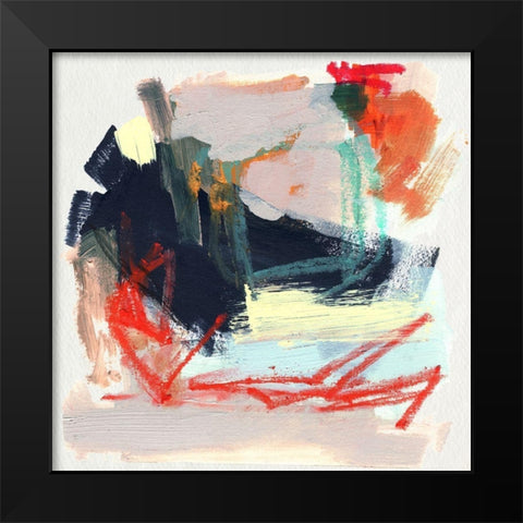 Abstract Metro Maps IV Black Modern Wood Framed Art Print by Parker, Jennifer Paxton