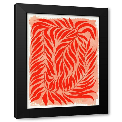 Red Vines I Black Modern Wood Framed Art Print by Parker, Jennifer Paxton