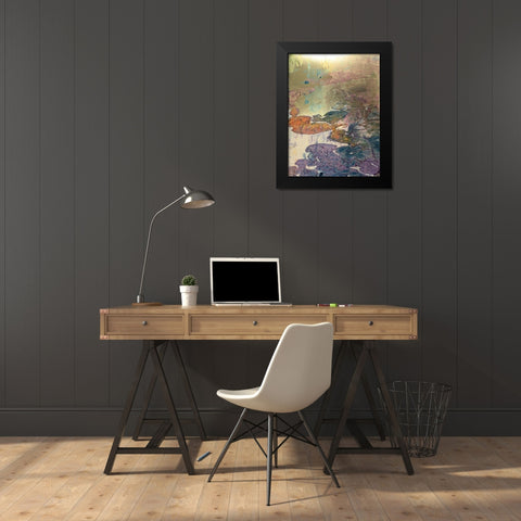Monets Landscape III Black Modern Wood Framed Art Print by Combs, Joyce