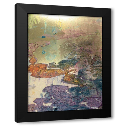 Monets Landscape III Black Modern Wood Framed Art Print with Double Matting by Combs, Joyce