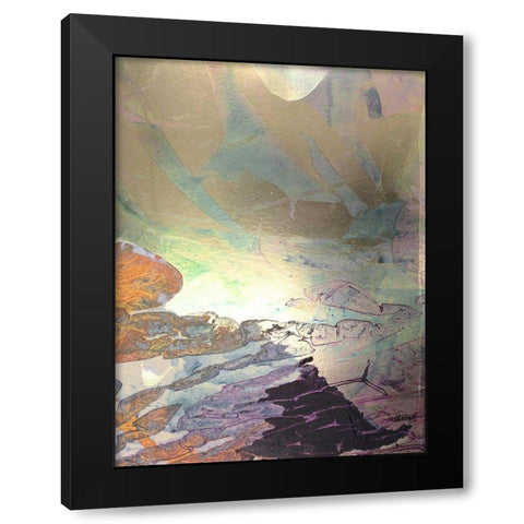 Monets Landscape VIII Black Modern Wood Framed Art Print with Double Matting by Combs, Joyce