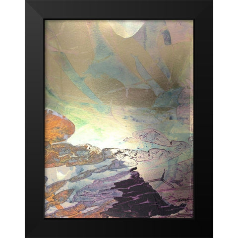 Monets Landscape VIII Black Modern Wood Framed Art Print by Combs, Joyce