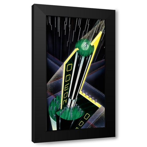 Odeon Black Modern Wood Framed Art Print by Hoppe, Robert