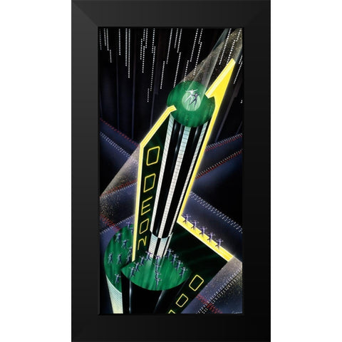 Odeon Black Modern Wood Framed Art Print by Hoppe, Robert