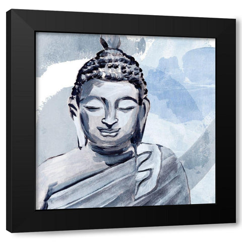 Awaken in Blue II Black Modern Wood Framed Art Print by Warren, Annie