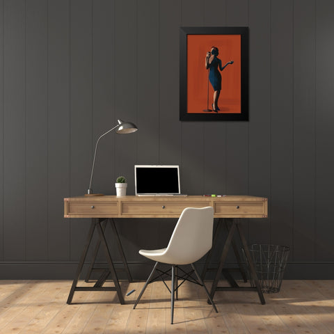 Music And Art I Black Modern Wood Framed Art Print by Arctic Frame