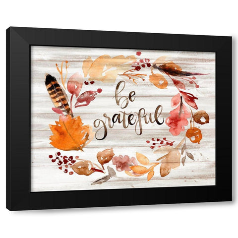 Grateful Thanksgiving I Black Modern Wood Framed Art Print with Double Matting by Parker, Jennifer Paxton