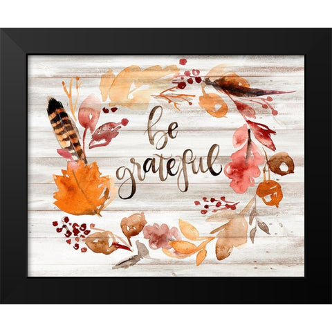Grateful Thanksgiving I Black Modern Wood Framed Art Print by Parker, Jennifer Paxton