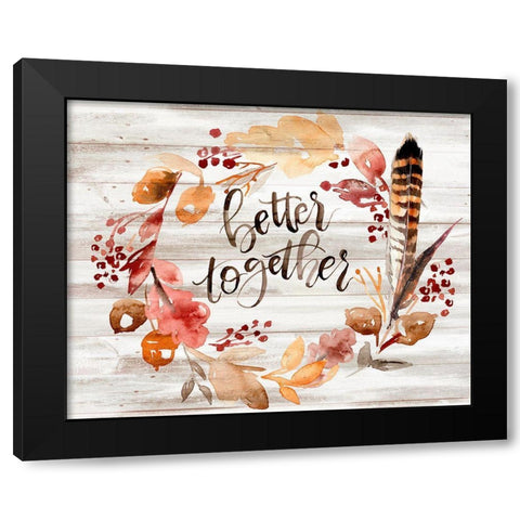 Grateful Thanksgiving III Black Modern Wood Framed Art Print with Double Matting by Parker, Jennifer Paxton