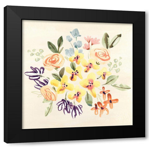 Coming Together I Black Modern Wood Framed Art Print by Warren, Annie