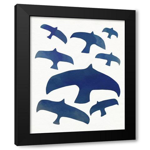 Matisse Seagulls I Black Modern Wood Framed Art Print by Caroline, Emma