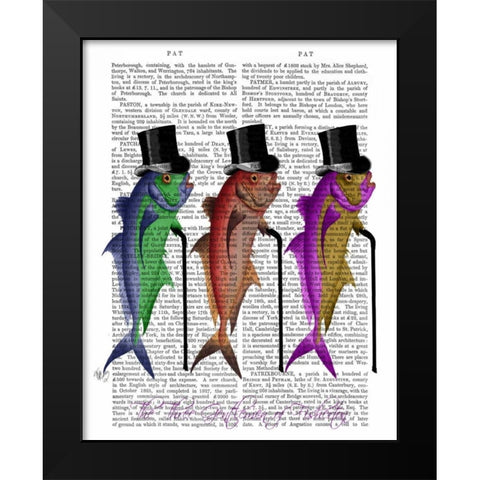 Gentleman of Fisherton Black Modern Wood Framed Art Print by Fab Funky