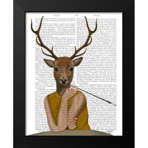 Dear Audrey Black Modern Wood Framed Art Print by Fab Funky