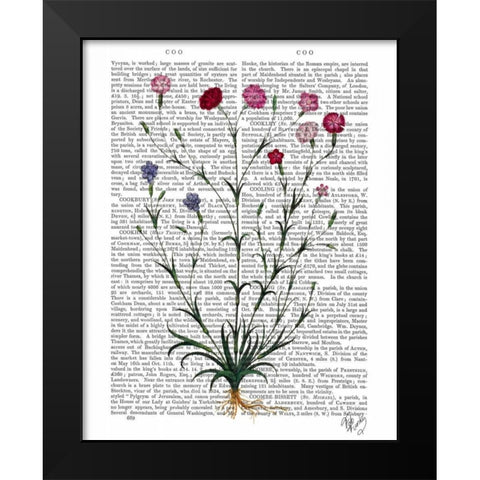 Italian Carnation 5 Black Modern Wood Framed Art Print by Fab Funky