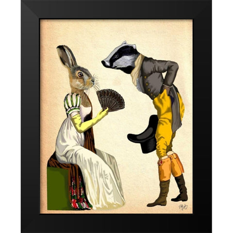 Look of Love Black Modern Wood Framed Art Print by Fab Funky