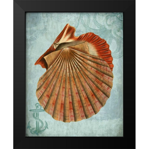 Coastal Life Collection 2 c Black Modern Wood Framed Art Print by Fab Funky
