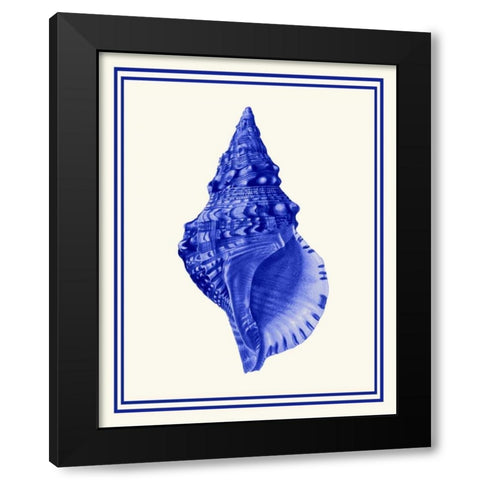 Mixed Nautical Blue on Cream a Black Modern Wood Framed Art Print by Fab Funky