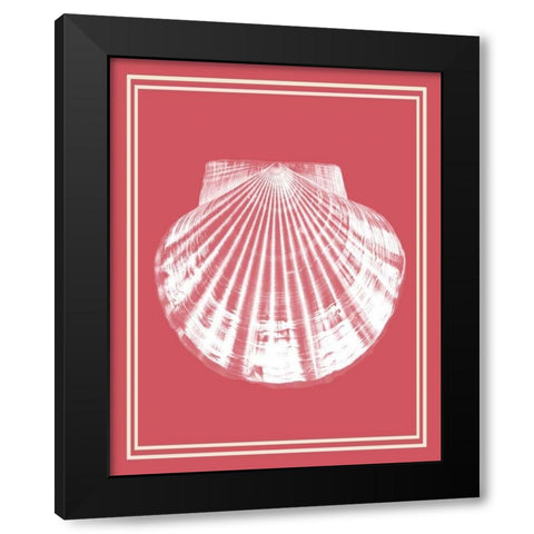 Mixed Nautical White on Coral e Black Modern Wood Framed Art Print with Double Matting by Fab Funky