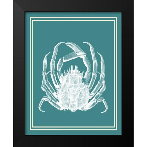 Mixed Nautical White on Teal f Black Modern Wood Framed Art Print by Fab Funky