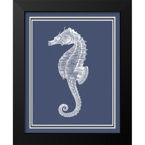 Mixed Nautical White on Indigo Blue d Black Modern Wood Framed Art Print by Fab Funky