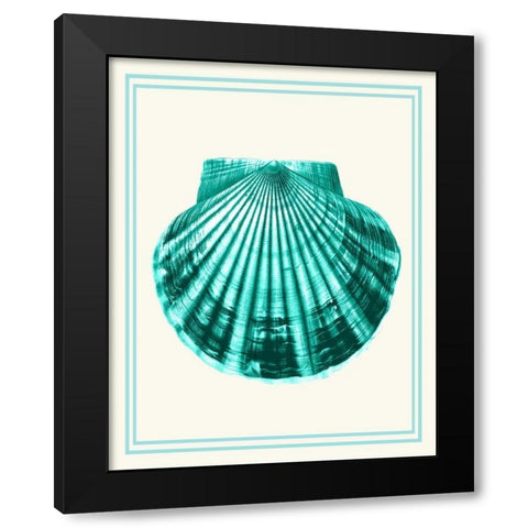Mixed Nautical Turquoise on Cream d Black Modern Wood Framed Art Print by Fab Funky