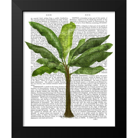 Banana Tree 1 Black Modern Wood Framed Art Print by Fab Funky