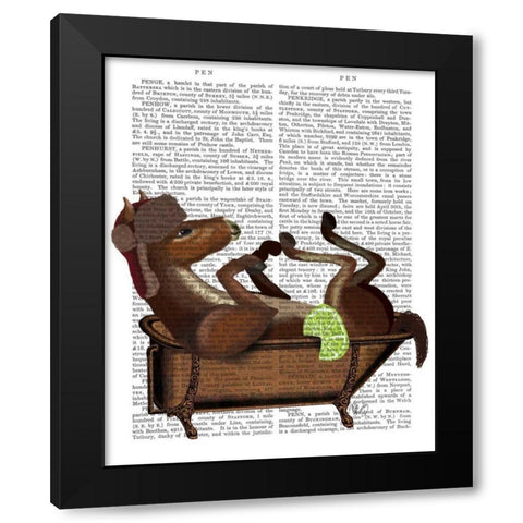 Moscow Mule Black Modern Wood Framed Art Print by Fab Funky