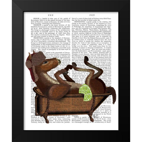 Moscow Mule Black Modern Wood Framed Art Print by Fab Funky