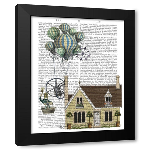 The Elevator Black Modern Wood Framed Art Print with Double Matting by Fab Funky
