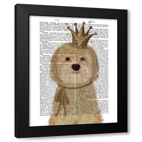 Cockerpoo Princess Black Modern Wood Framed Art Print with Double Matting by Fab Funky