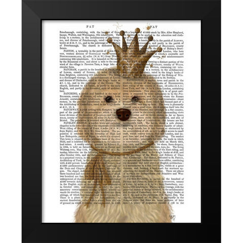 Cockerpoo Princess Black Modern Wood Framed Art Print by Fab Funky